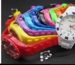 Farebné silikónové hodinky