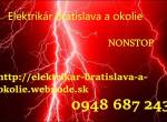 Elektrikár Bratislava a okolie-NONSTOP